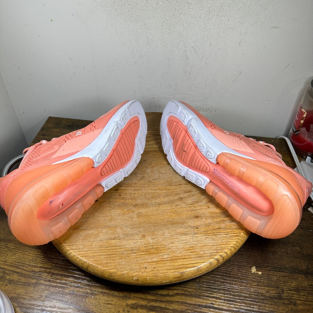 Nike Air Max 270 Womens Peach Coral Sneakers DJ2746-600 Mens 9 Womens 10.5 - Picture 6 of 8